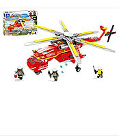 Конструктор Kazi Пожарный вертолет Сити , 352 дет, пожарная серия (KY80531)