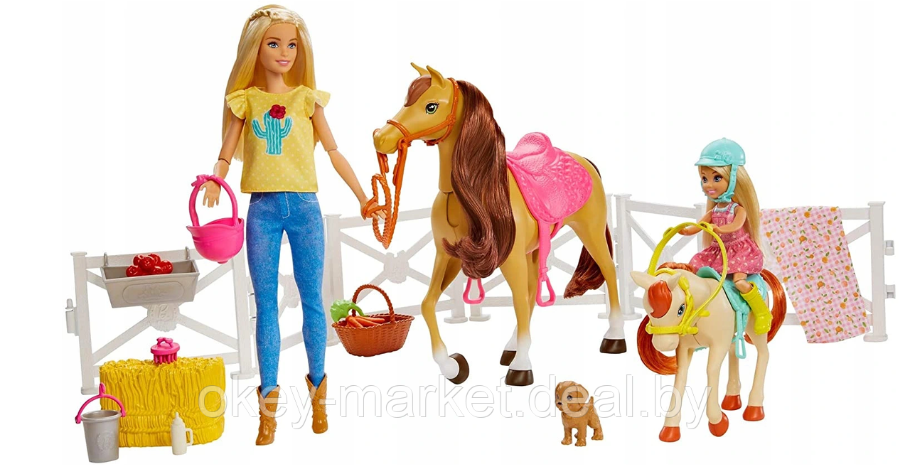 Игровой набор Barbie Челси и любимые лошадки FXH15 - фото 1 - id-p112744667