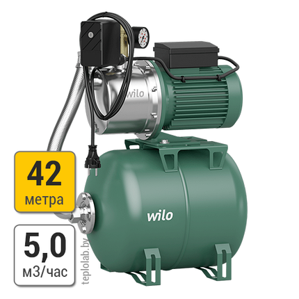 Wilo Jet HWJ-203-EM 50L, 220 В насосная установка повышения давления, фото 2