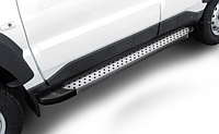Пороги алюминиевые "Standart Silver" 1450 серебристые Lada Niva Travel (2021)