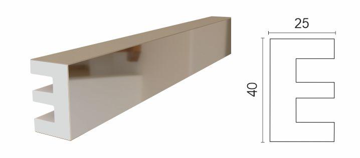 DD612-S Молдинг Коллекция ХРОМ (40*25*2400мм)