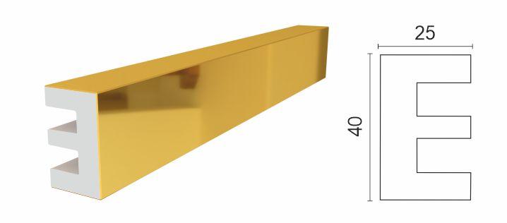 DD612-GL Молдинг Коллекция ХРОМ (40*25*2400мм)