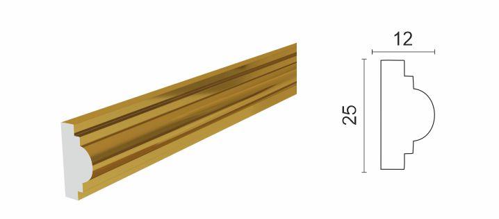 DD35-GR Молдинг Коллекция ХРОМ (25*12*2400мм)