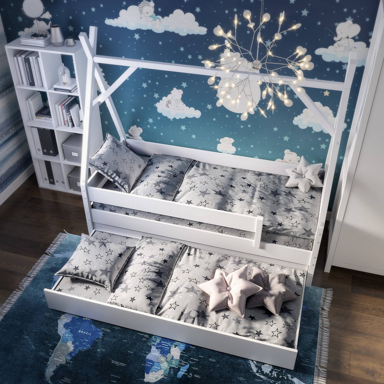 Кровать Николь Вигвам с дополнительным спальным местом - фото 1 - id-p163614629