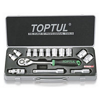 Набор головок 1/2" 8-24мм 15предм. 6гр. метал.кейс TOPTUL 26601 Набор головок 1/2" 8-24мм 15предм. 6гр. метал.кейс TOPTUL