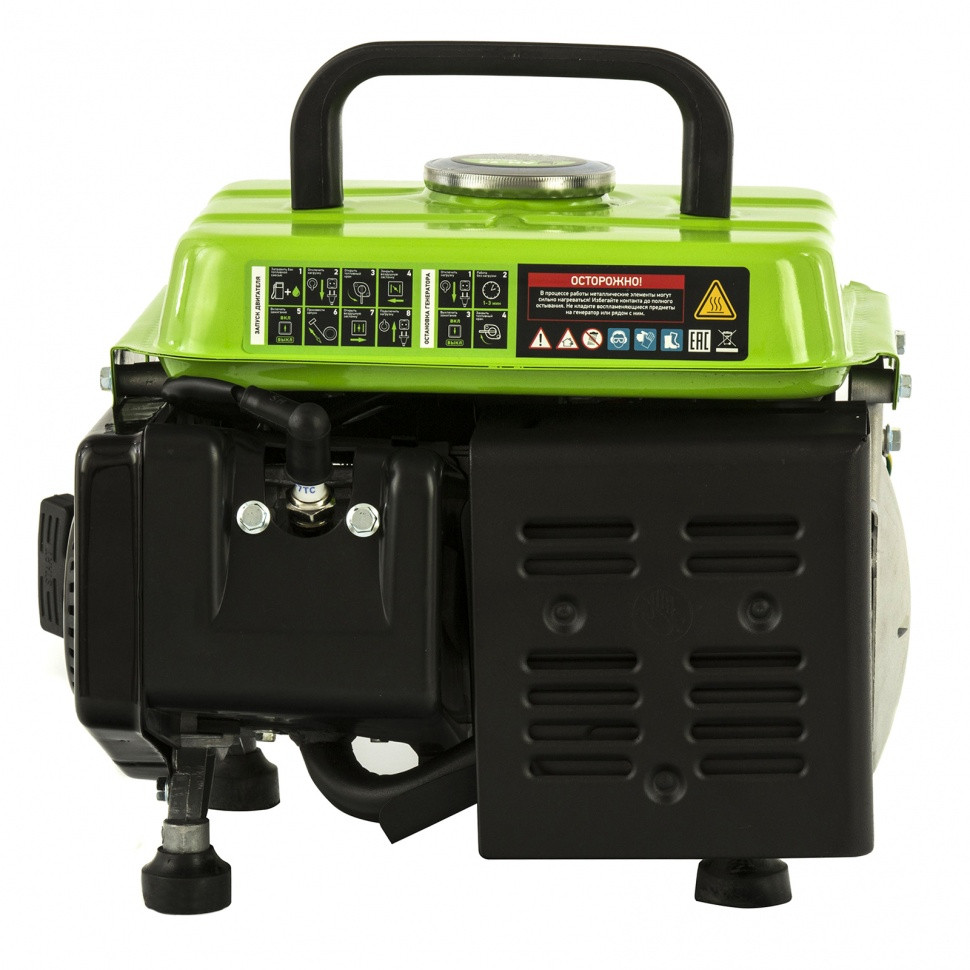 Генератор бензиновый БС-950, 0.8 кВт, 230 В, 2-х тактный, 4 л, ручной стартер Сибртех 94665 - фото 6 - id-p163687943