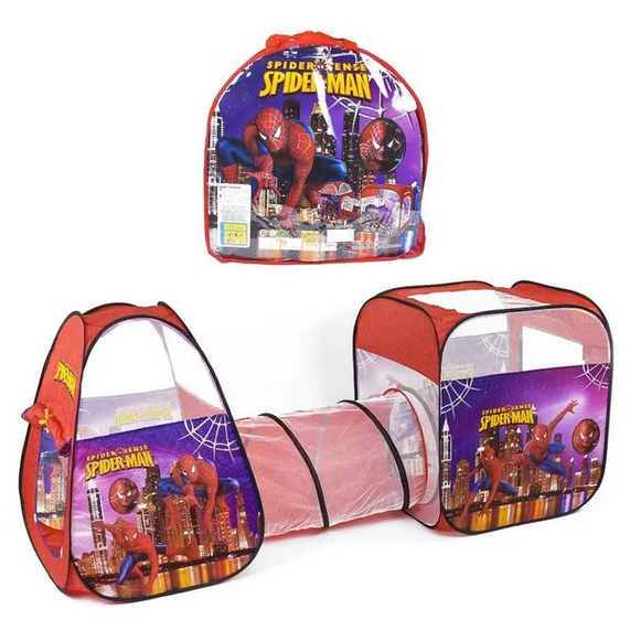 Детский игровой домик Мстители человек паук 8015SP "Домик с туннелем", детская игровая палатка для детей - фото 2 - id-p163688366