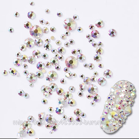 Стразы ,в огранке "Swarovski ", для дизайна ногтей (1280 шт), фото 2
