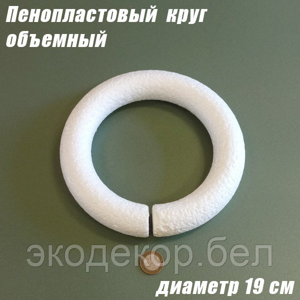 Пенопластовый круг (кольцо) объемный, 19см