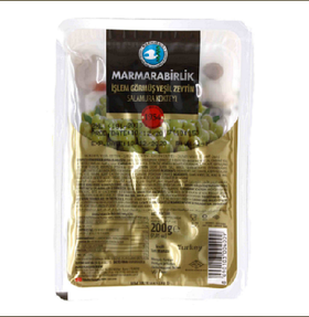Оливки зеленые Marmarabirlik kokteyl 3XL, 200 гр. (Турция)