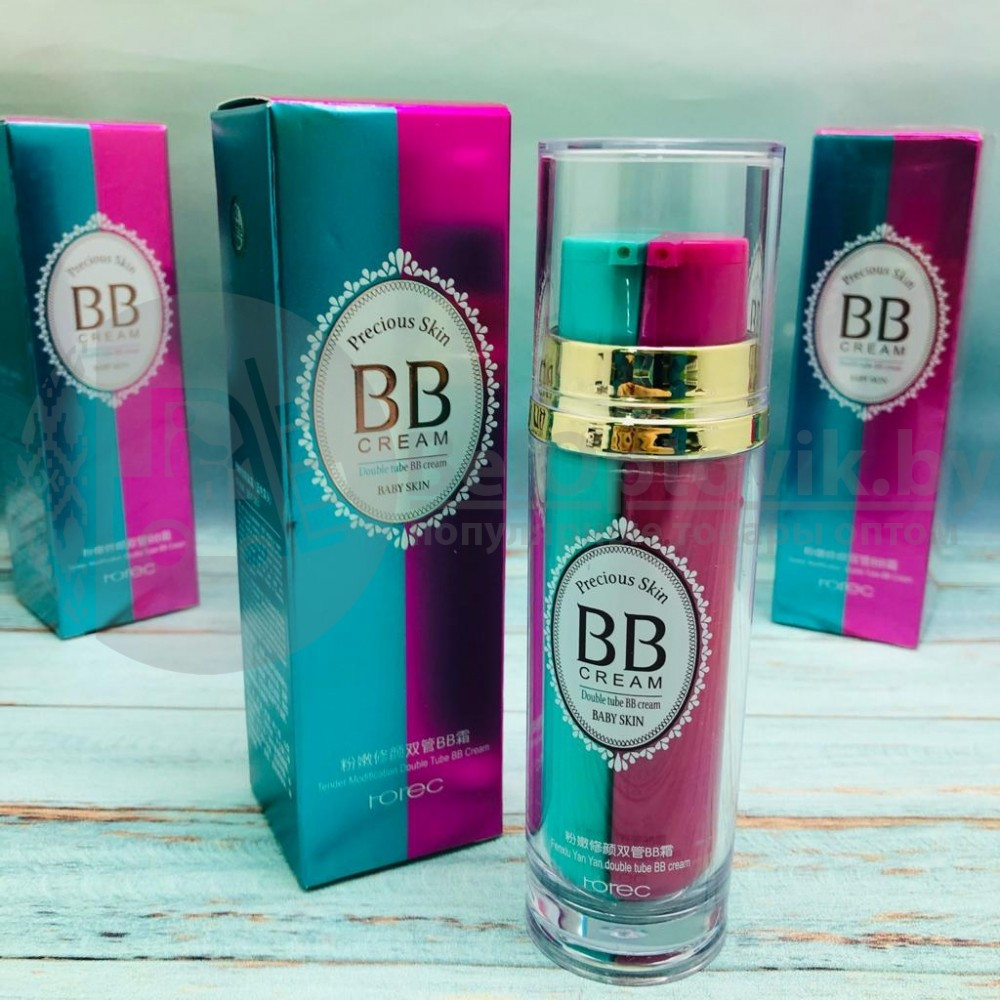 Матирующий BB крем база под макияж с витамином Е (натуральный) Rorec Precious skin 2 в 1, 50 ml - фото 8 - id-p163729444