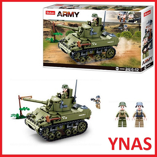 Детский конструктор Sluban Военный танк 0856 армия техника грузовик ,аналог Лего Lego Военная серия