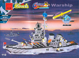 Лего (lego) Конструктор BRICK Военный корабль (112)