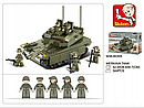 Детский конструктор Sluban Военный танк меркава 6500 армия техника  ,аналог Лего Lego Военная серия, фото 3