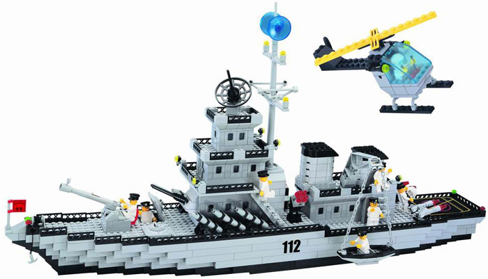 Лего (lego) Конструктор BRICK Военный корабль (112) - фото 3 - id-p16585287