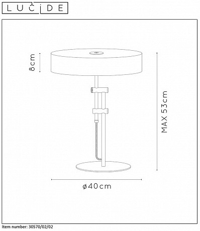 Настольная лампа Lucide Giada 30570/02/02 - фото 7 - id-p163784448