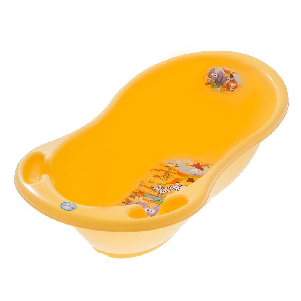 Детская ванночка Тега (Tega) 86 cм с термометром Safari (Сафари) Желтый - фото 1 - id-p163790782