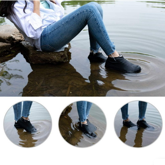 Силиконовые, водонепроницаемые чехлы-бахилы для обуви. Размер: S, M, L - фото 3 - id-p163857783