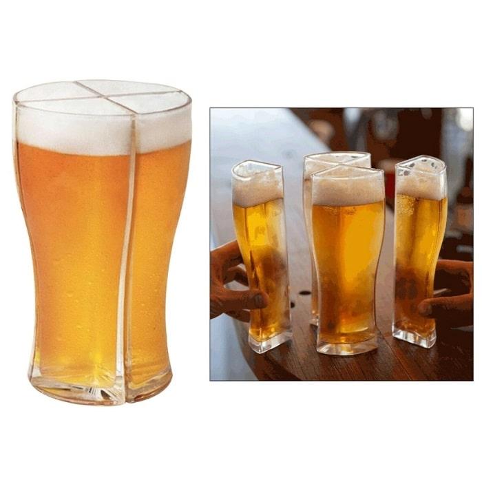 Набор пивных бокалов «Four beer» 4 шт по 120 мл. - фото 1 - id-p163857905