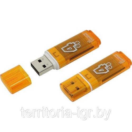 USB-накопитель 4GB Glossy series SB4GBGS-OR оранжевый Smartbuy - фото 2 - id-p163860503