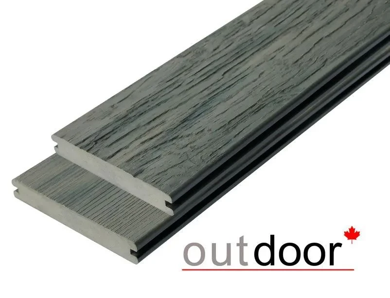 Террасная доска ДПК Outdoor 3D 140*21*2900 мм. полнотелая STORM/OLD WOOD GREY серая микс