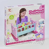 Кроватка-качалка для кукол Doll bed пластиковая (арт.8119)