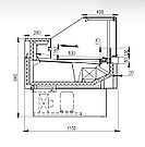 Витрина среднетемп. НЕМИГА CUBE 120 ВС 0...+7 (встр. агрегат, боковины, подсветка, полки, шторки), фото 4