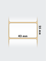 Термоэтикетки самоклеящиеся 43х25 мм, ЭКО, цвет белый, втулка 40 мм - 1000 этикеток в ролике. (c НДС), фото 3