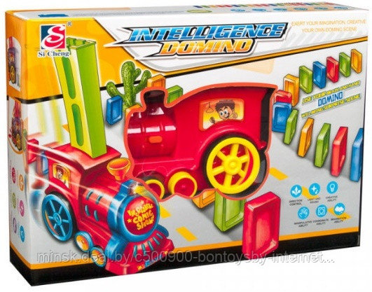 Развивающая детская игрушка Паровоз-домино