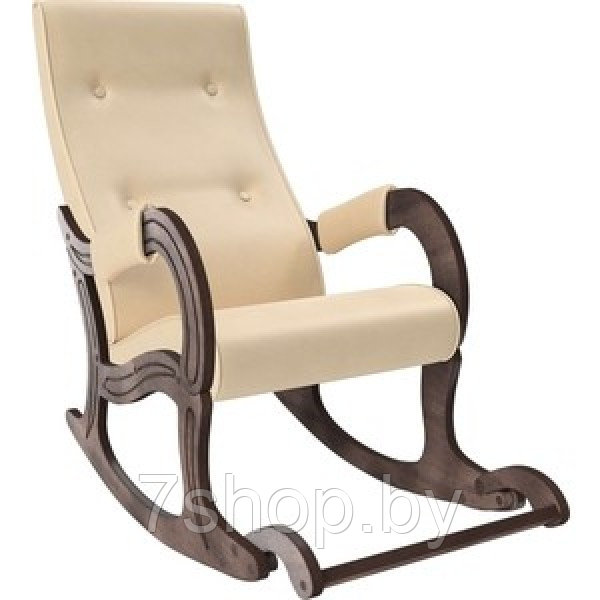 Кресло-качалка Мебель Импэкс Модель 707 орех антик,к/з Polaris Beige - фото 1 - id-p163903093