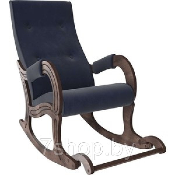 Кресло-качалка Мебель Импэкс Модель 707 орех антик/ Verona denim blue - фото 1 - id-p163903103