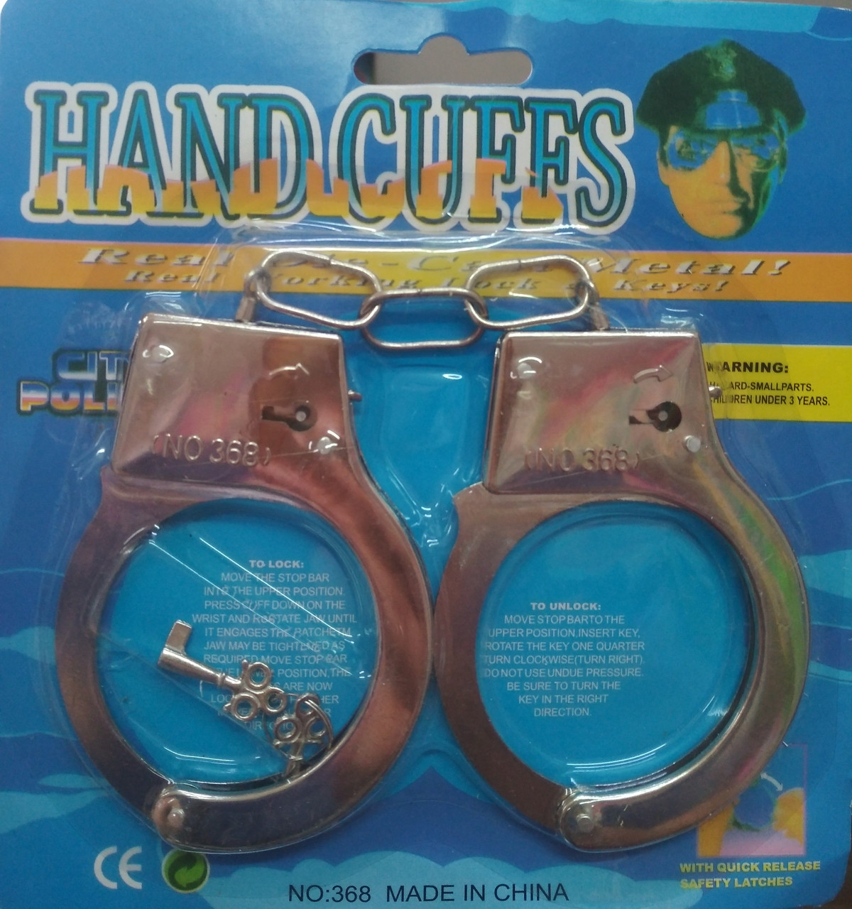 Детские игровые наручники металлические - фото 2 - id-p159024912