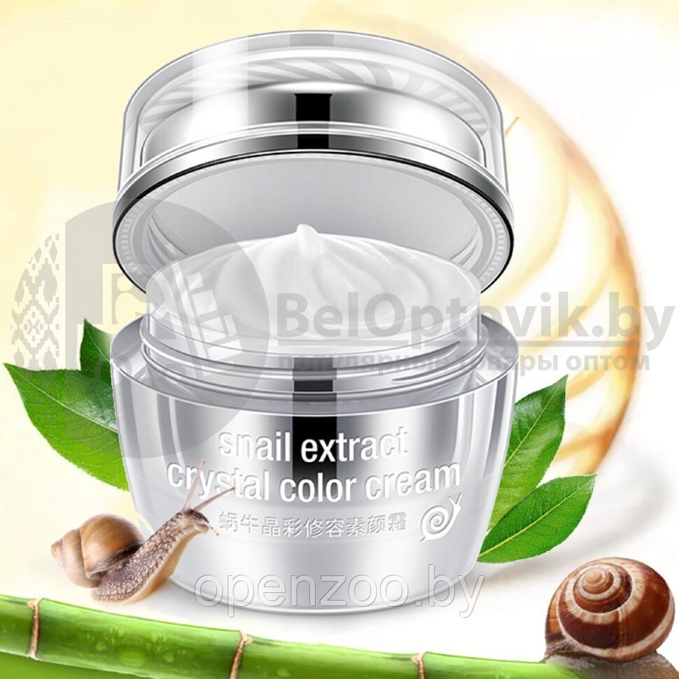 ЛИКВИДАЦИЯ Кристальный крем - основа под макияж с экстрактом улитки Rorec Snail Extract Crystal Color Cream, - фото 2 - id-p163912957