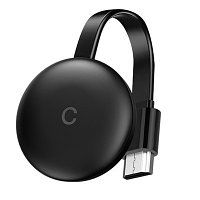 Адаптер HDMI Dongle Chromecast G2P 1080p, WiFi-приемник, однодиапазонный - 2.4GHz, черный 555752