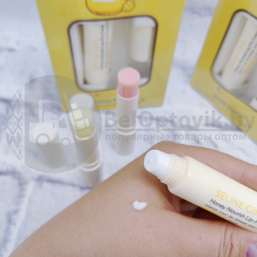 Набор для ухода за губами с экстрактом меда Honey Nourish Lip Balm Lip-Fix Cream (бальзам крем для губ) - фото 9 - id-p163913231