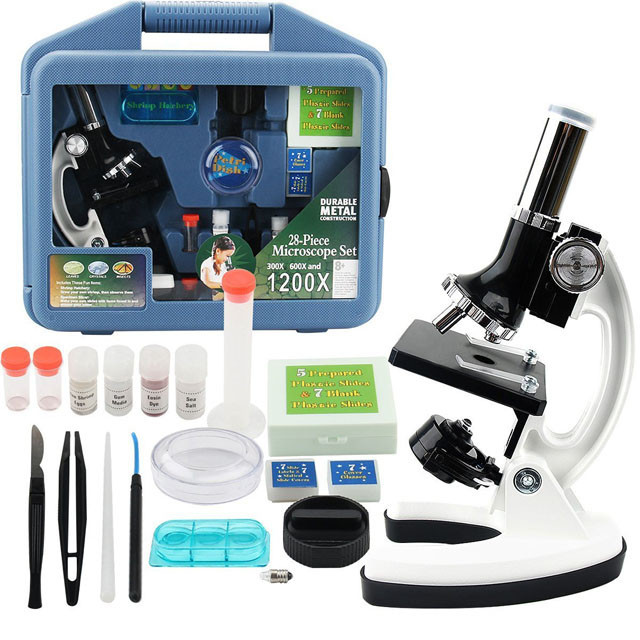 Детский микроскоп лаборатория набор для опытов арт.1200x с аксессуарами. игрушка микроскоп для детей - фото 6 - id-p163931187