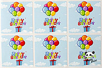 Набор наклеек Happy Birthday шарики (12 шт), фото 1