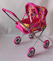 Коляска для кукол с люлькой, коляска-трансформер MELOBO 9391, розовая