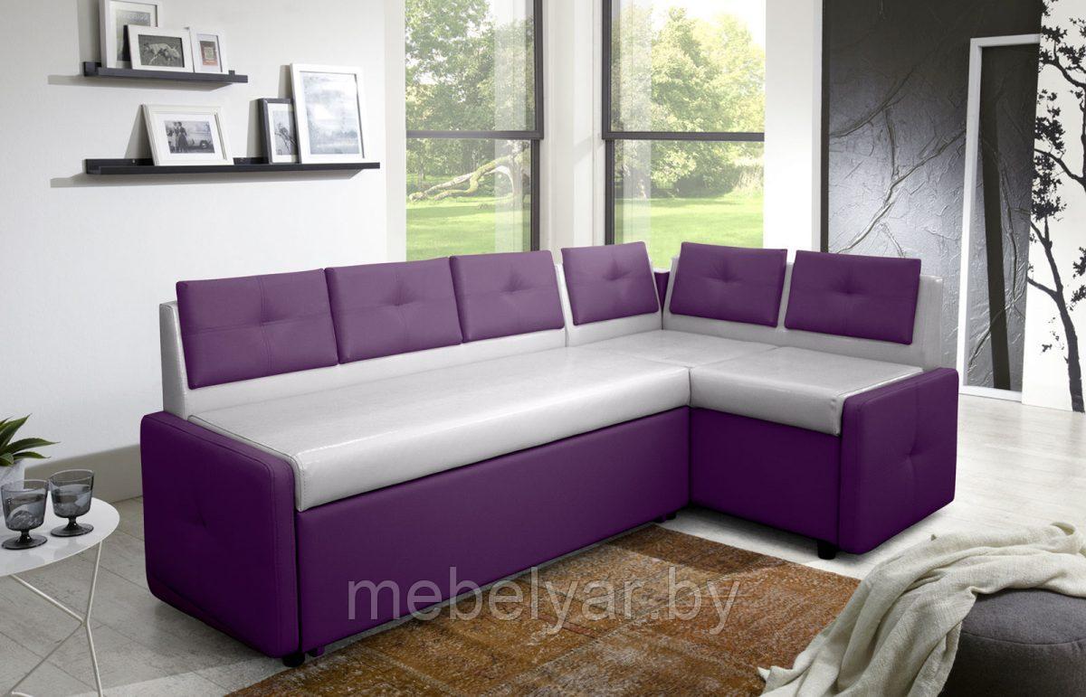 Кухонный диван Оскар (серо-фиолетовый) ZMF