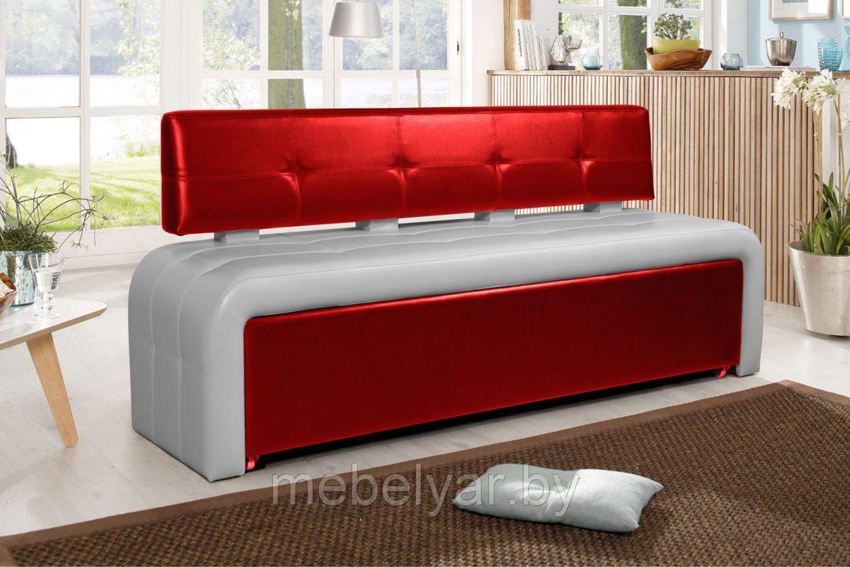 Кухонный диван Оскар-2 (серо-красный) ZMF