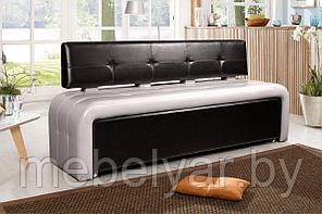 Кухонный диван Оскар-2 (черный-серебро) ZMF