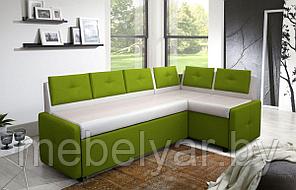 Кухонный диван Оскар (бело-зеленый) ZMF