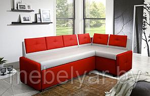 Кухонный диван Оскар (бело-красный) ZMF