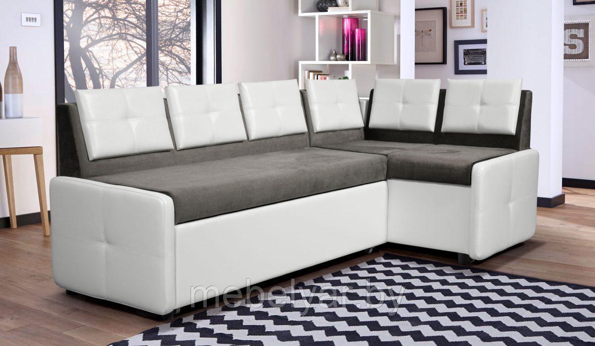 Кухонный диван Оскар (серо-белый) ZMF