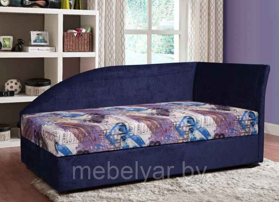 Кровать Алиса с боковым щитом (встроенный матрас, ППУ) ZMF - фото 1 - id-p163967422