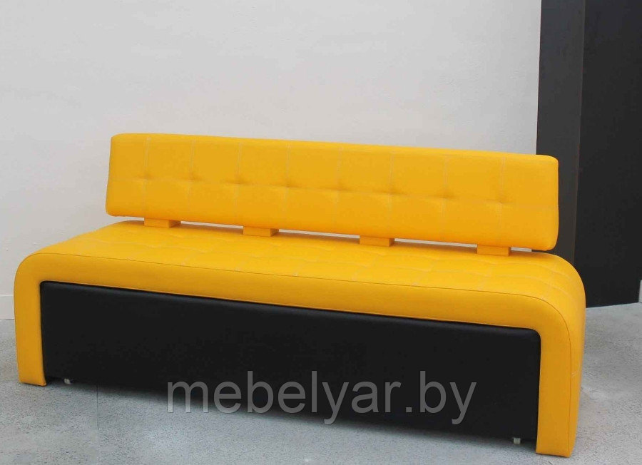 Кухонный диван Оскар-2 (черно-желтый) ZMF