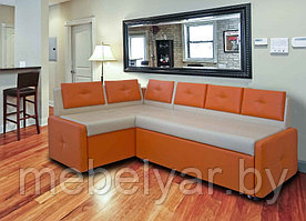 Кухонный диван Оскар (оранжевый-крем) ZMF