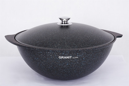 Казан литой с антипригарным покрытием Granit ultra blue