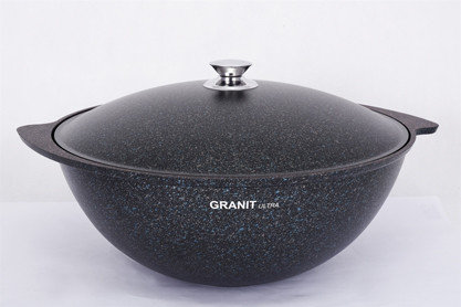 Казан литой с антипригарным покрытием Granit ultra blue, фото 2