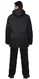 Куртка "СИРИУС-БЕЗОПАСНОСТЬ" зимняя удлиненная, черная, фото 2